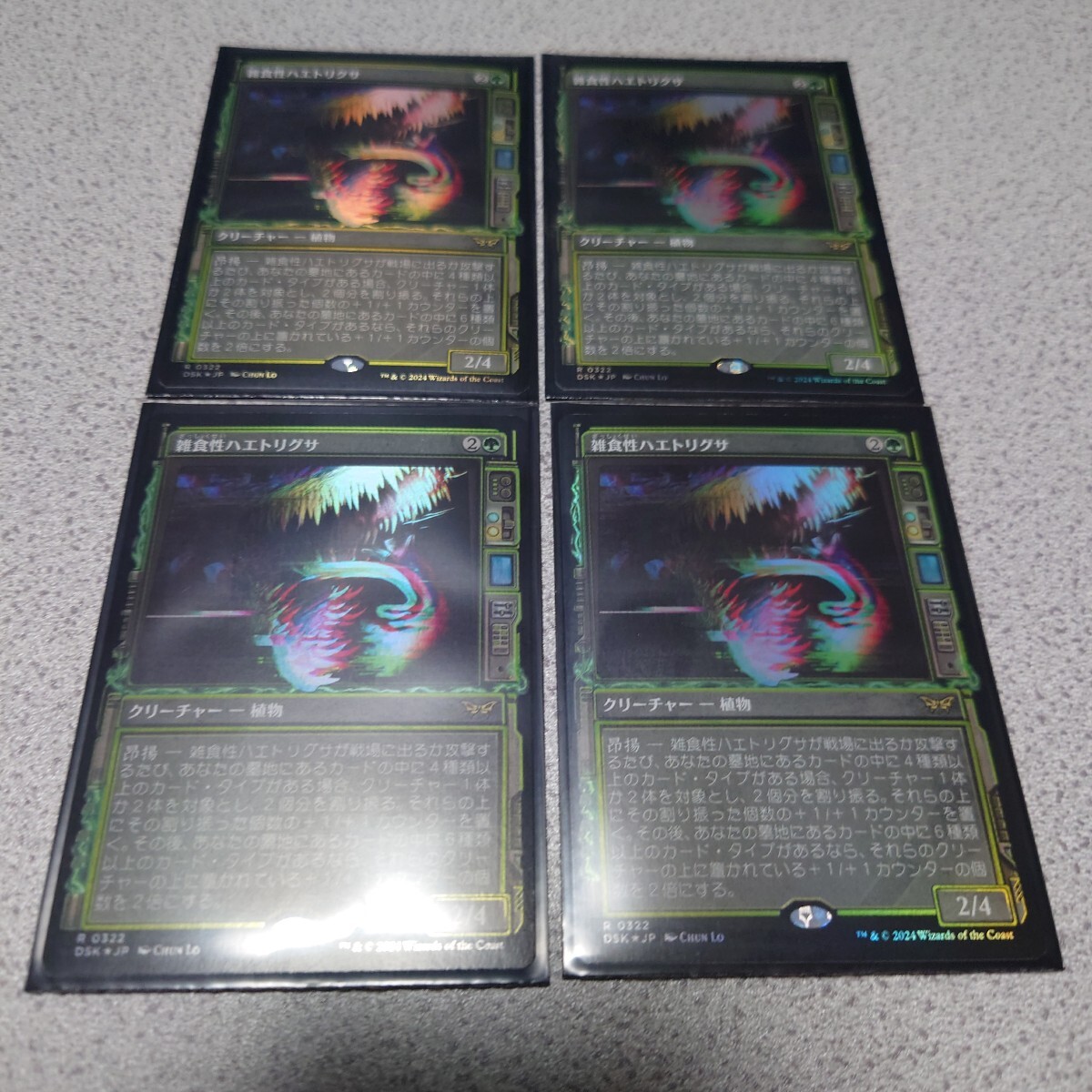 MTG DSK 雑食性ハエトリグサ 日本語foil 四枚セット ショーケース ダスクモーン:戦慄の館 即決拍卖