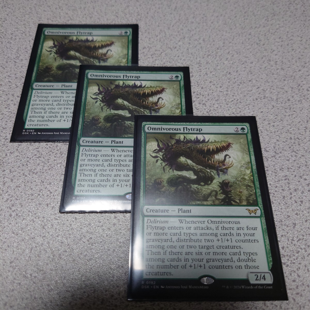 MTG DSK 雑食性ハエトリグサ 英語 三枚セット ダスクモーン:戦慄の館 即決拍卖