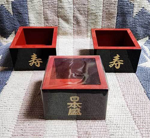 枡 日本盛 八勺枡 3個 酒枡 酒マス 塗り枡 合成漆器 日本酒 清酒 非売品 未使用拍卖