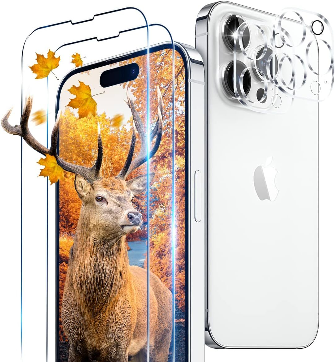 【2+2枚セット】 用 iPhone14 Pro ガラスフィルム 2枚 iPhone14 Pro フィルム + 2枚 カメラ保護フィルムセット L10拍卖