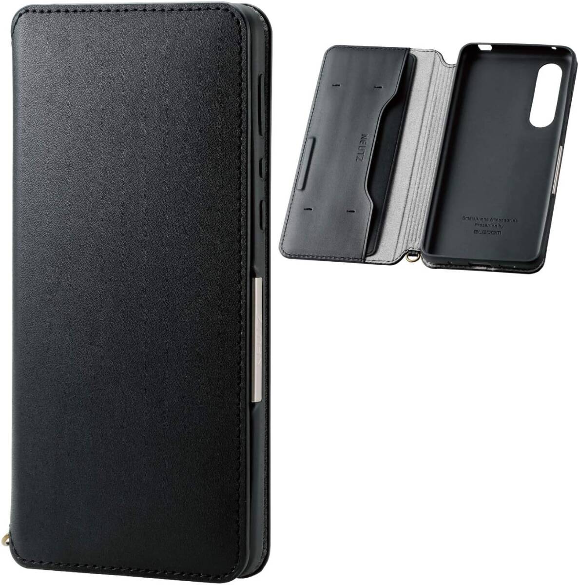 エレコム AQUOS zero5G basic ソフトレザーケース 磁石付 ブラック PM-S202PLFY2BK P195拍卖