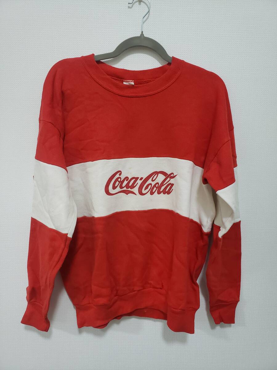 Coca-Cola コカ・コーラ スウェット トレーナー ヴィンテージ USED 赤白 XL拍卖