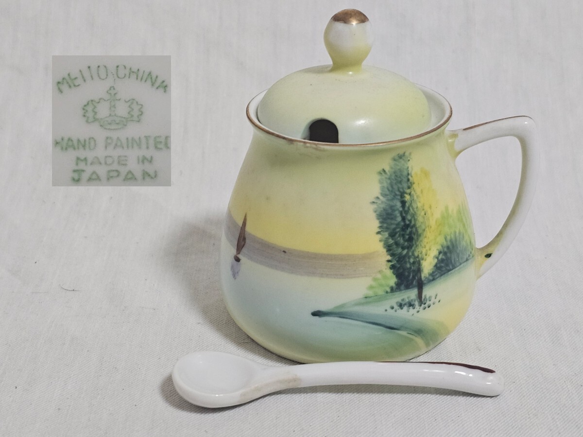 Noritake オールドノリタケ 湖畔図 シュガーポット MEITO CHINA 輸出用 1922~1937年 拍卖