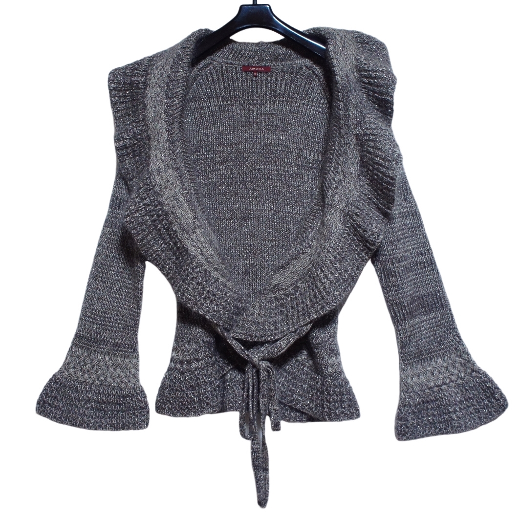 †AMACA アマカ ラメ入りパーティーニット美品/40†三陽商会拍卖