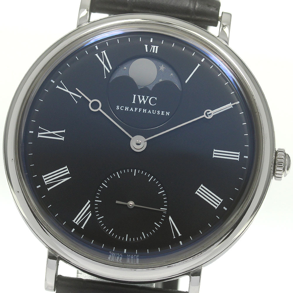 IWC IWC SCHAFFHAUSEN IW544801 ヴィンテージ ポートフィノ ムーンフェイズ 手巻き メンズ 良品 _840332拍卖