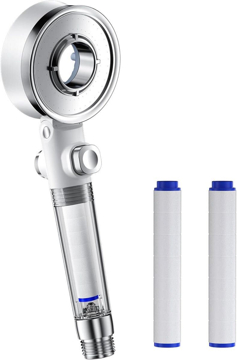 シャワーヘッド 節水 塩素除去 高洗浄力 取り付け簡単 3つモード 漏れ防止 風呂用 止水ボタン 手持ち式 フィルター付き 日本語取扱説明書拍卖