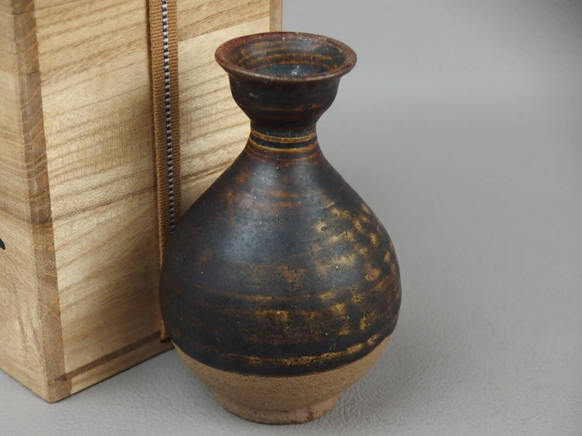 【骨董・茶道具】★中国?スンコロク?李朝?クメール?★★褐釉徳利 fp050tb.8 酒器 飴釉 黒高麗 河南天目 天目釉拍卖