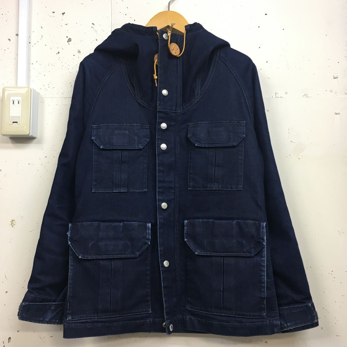 (k) THE NORTH FACE ノースフェイス パープルレーベル デニム マウンテンパーカー 紺 サイズS アウトドア フーディ 拍卖