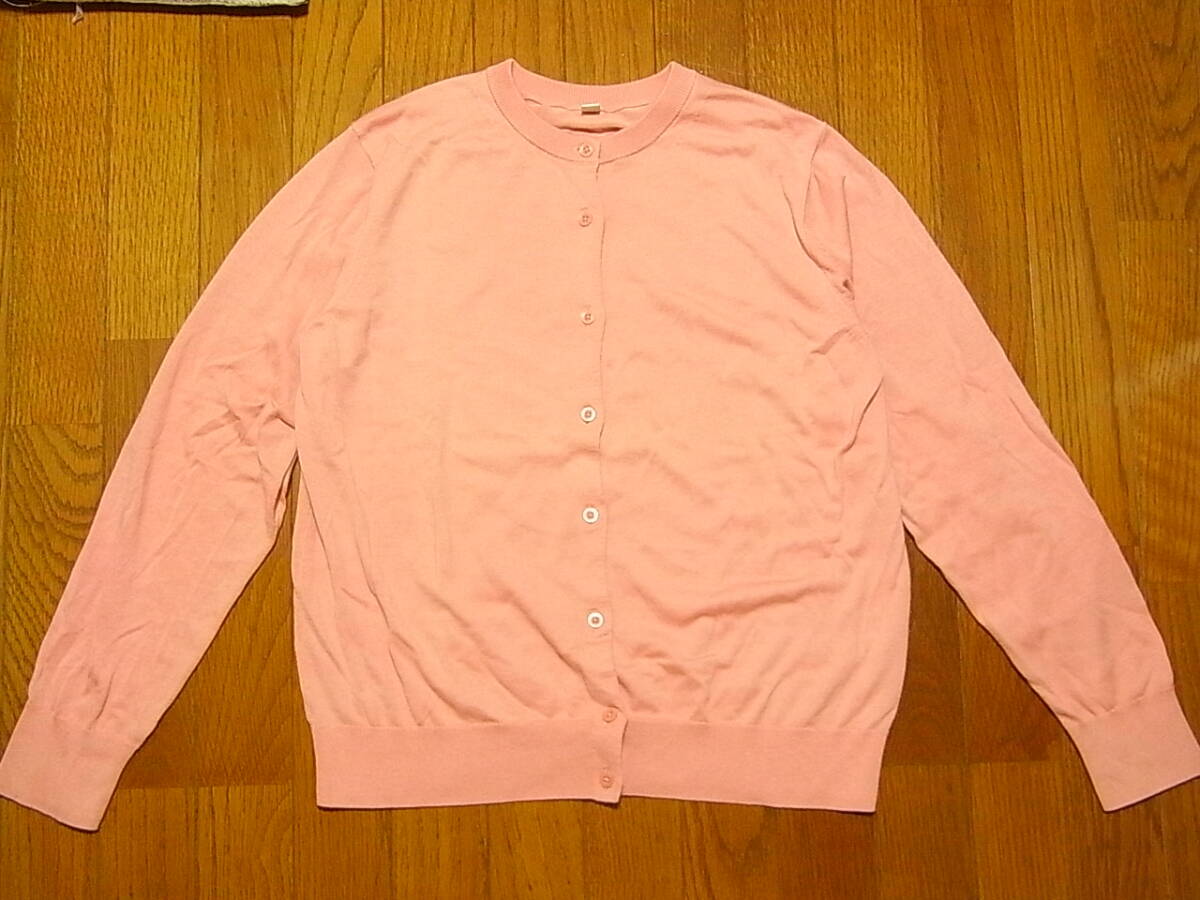 UNIQLO ユニクロ カーディガン XLサイズ サーモンピンク拍卖