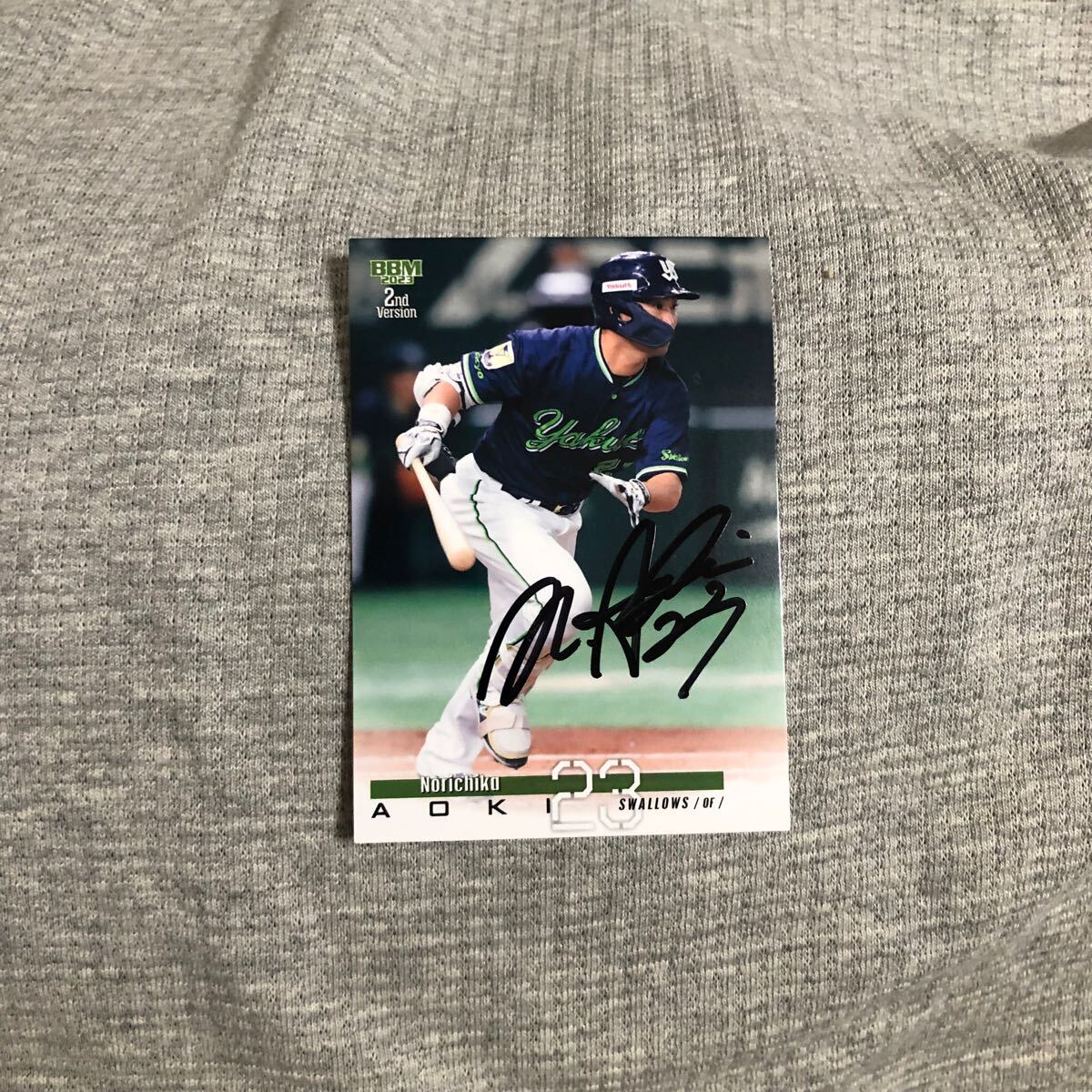 ヤクルトスワローズ 青木宣親     選手 直筆サインカード拍卖