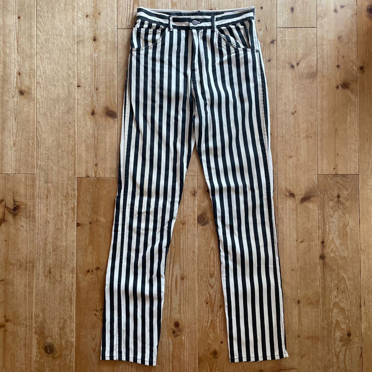 希少29×36 TRASH and VAUDEVILLE ストライプジーンズ punk パンク パンク天国 ramones iggy pop 拍卖