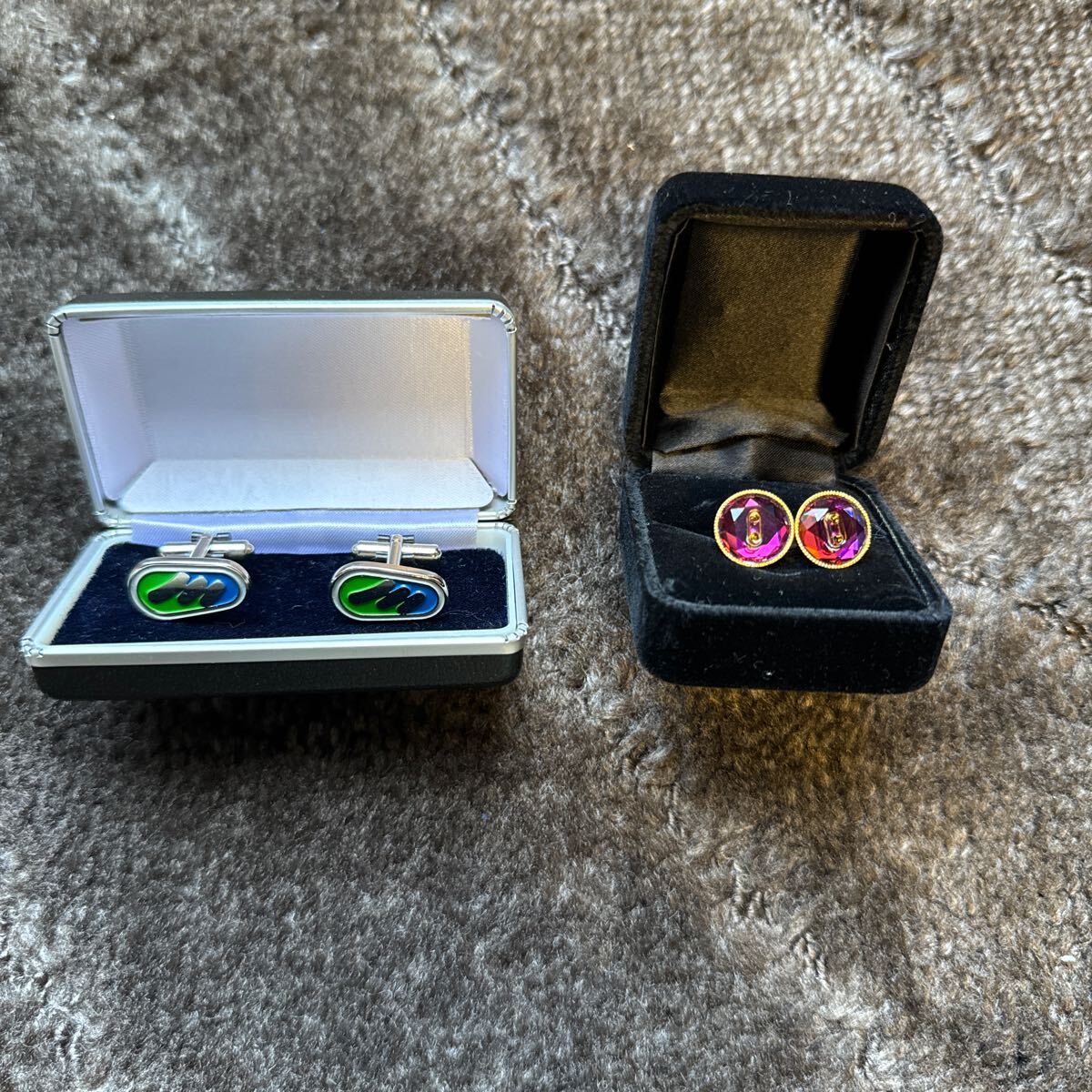 カフリンクス カフスボタン 2個セット ツインリンクもてぎ、カラーストーン拍卖