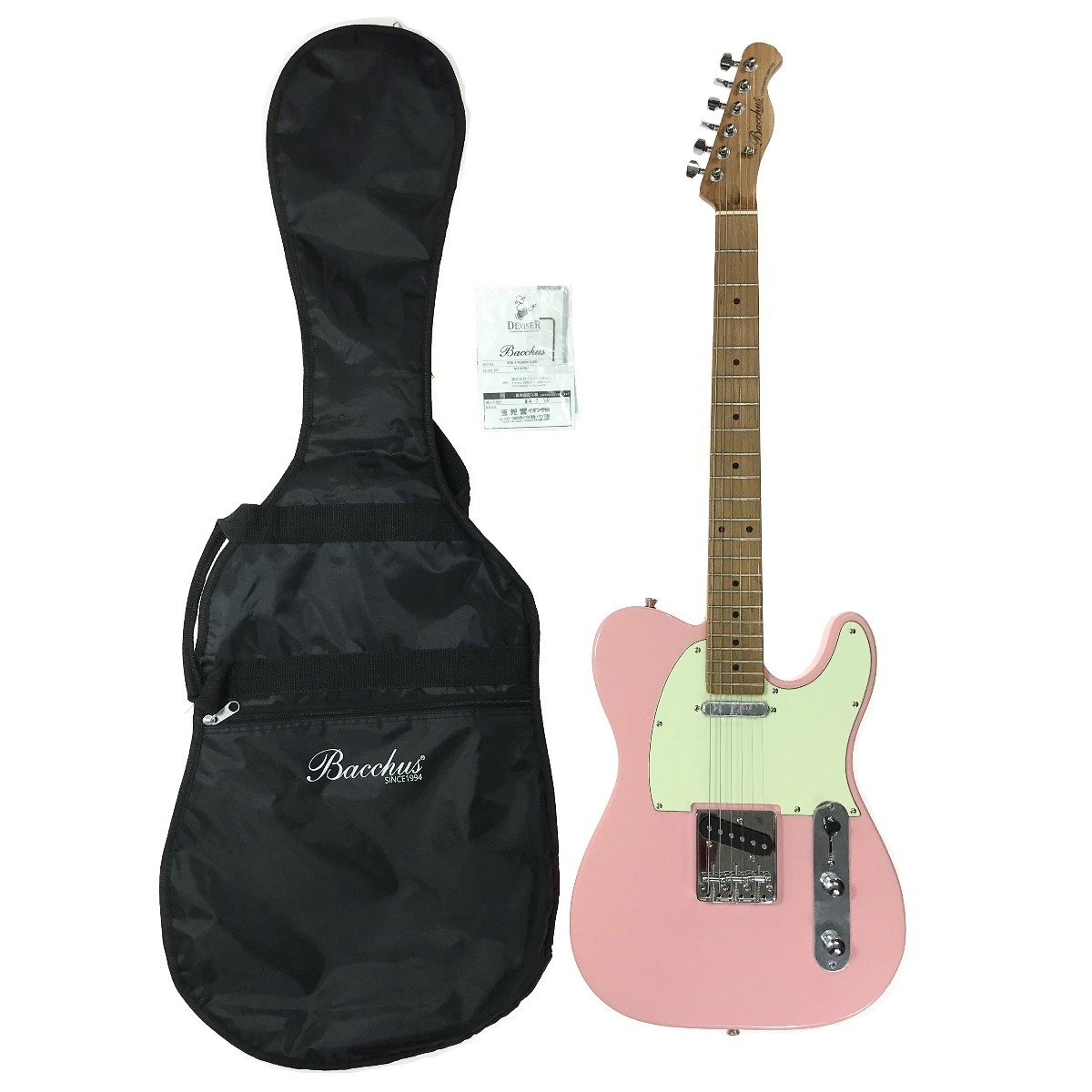 ## bacchus バッカス BTE-1-RSM/M SLPK シェルピンク エレキギター やや傷や汚れあり拍卖