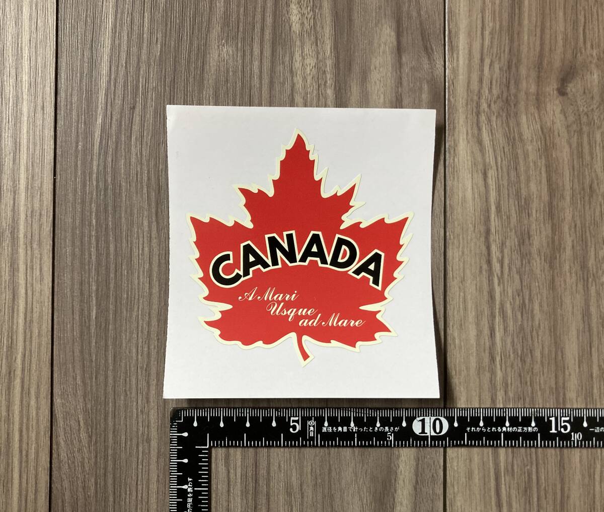 送料無料 Canada Maple Leaf A Mari Usque ad Mare カナダメープルリーフ カッティング ステッカー 90mm x 90mm拍卖