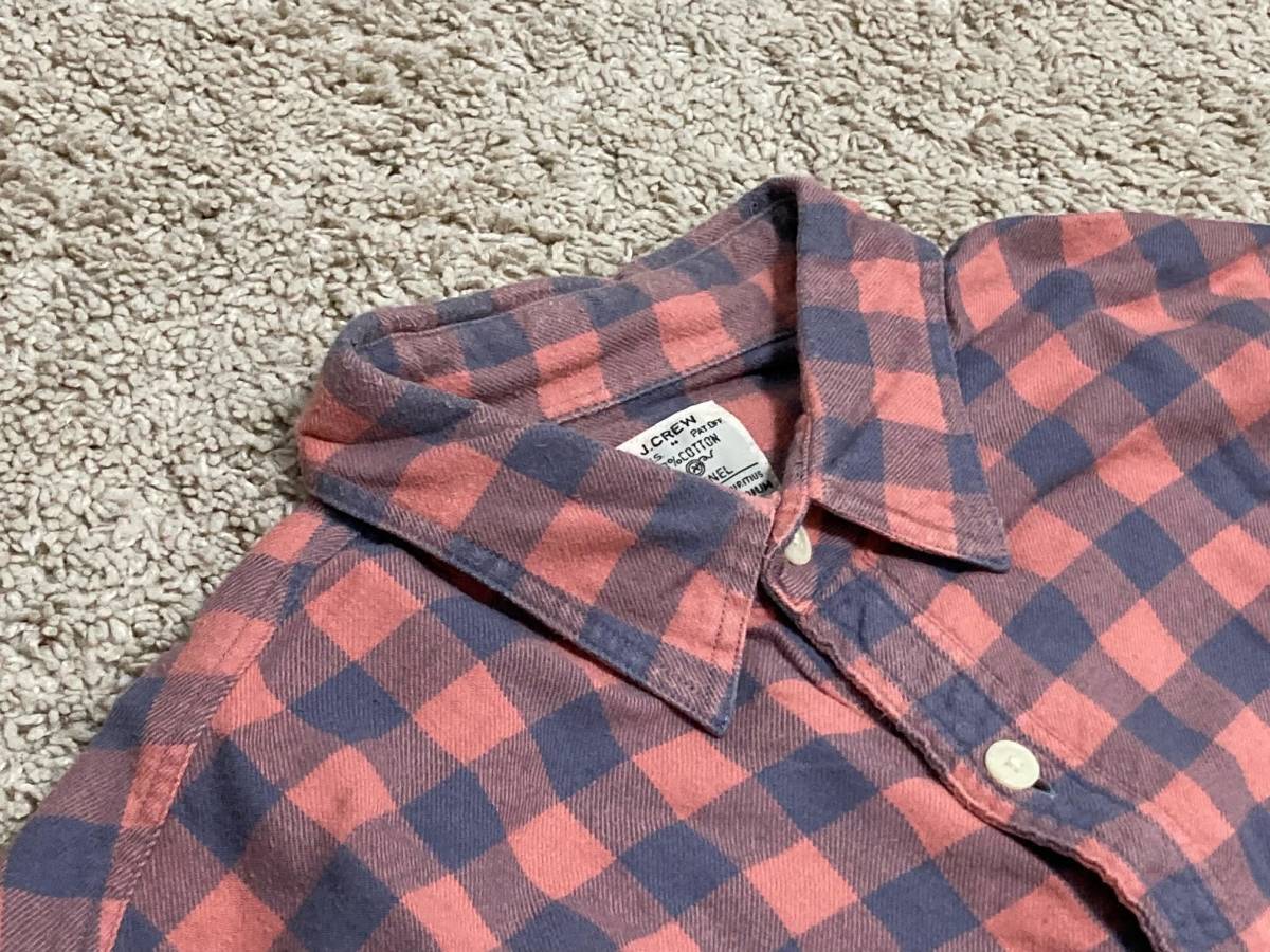 J.CREW ジェークルー フランネル チェック ネルシャツ 長袖 Mサイズ拍卖
