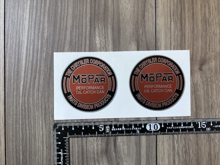 送料無料 Mopar Performance Oil Catch Can モパー ステッカー 57mm 2枚セット拍卖