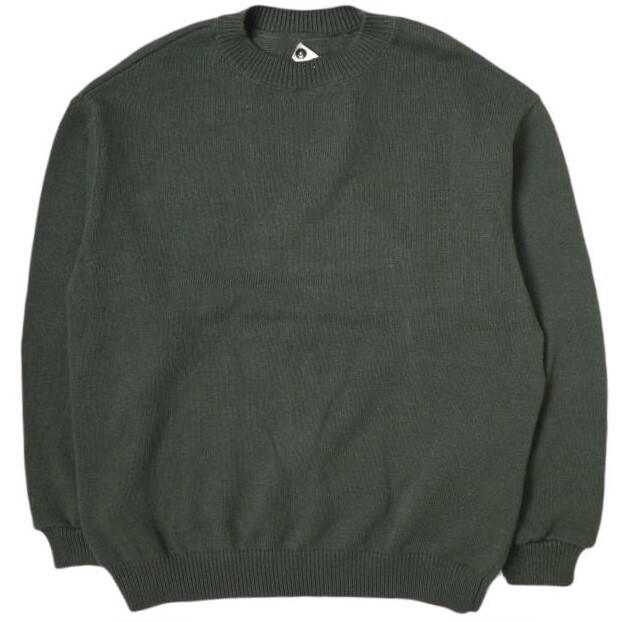 新品 ISSUETHINGS イシューシングス 24AW Type67 Knit with sticker ステッカー付き コットンクルーネックニット 2 DEEP GRAY セーター拍卖