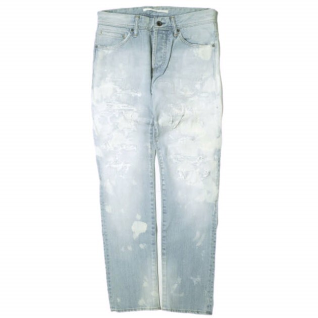 新品 e JEANS イージーンズ BIG BELLY STRAIGHT 岡山児島 リメイク&ブリーチ加工 ストレッチスリムデニムパンツ e-805 1 定価33,000円拍卖