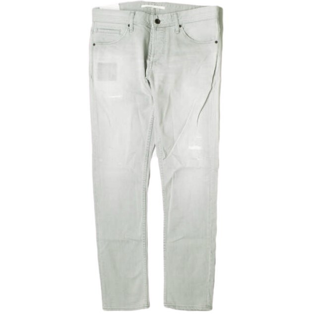 新品 e JEANS イージーンズ SEA HORSE SLIM 岡山児島 ダメージ加工 スキニーデニムパンツ e-801 4 Aqua Gray スリム 定価35,200円 g17403拍卖