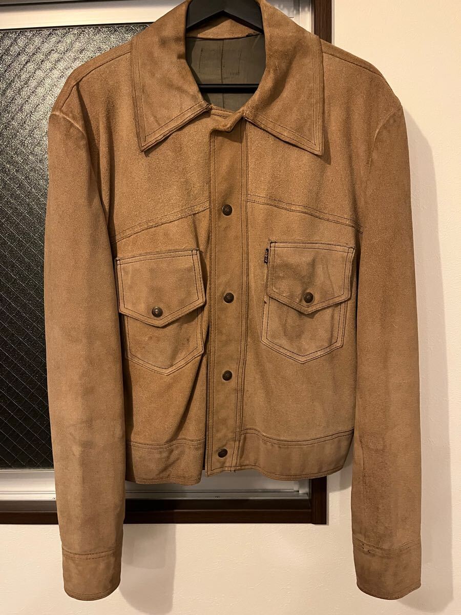 【激レア】リーバイス ビッグE セカンドタイプ スエードレザージャケット トラッカージャケット 拍卖