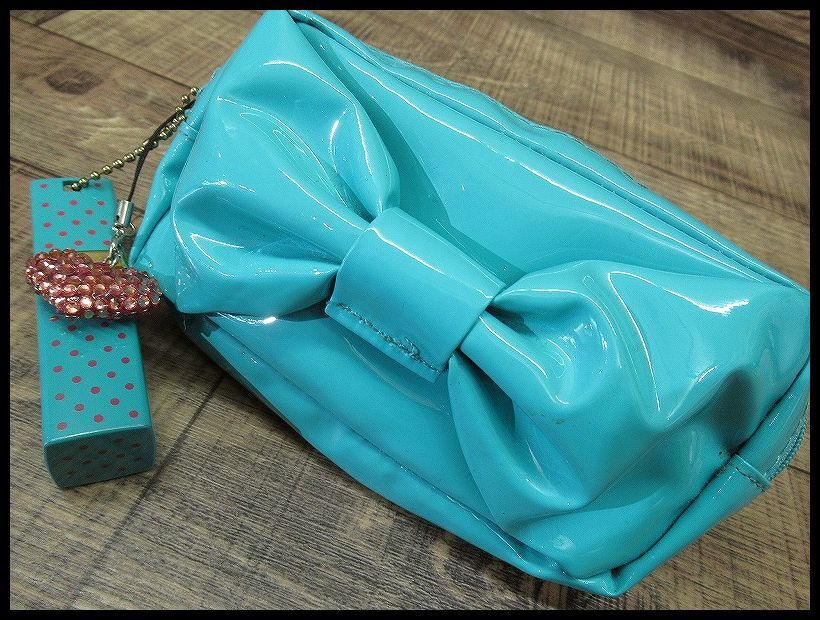 送料無料 G② NR25 現状渡し DUO × SLY スライ リップスティック 口紅型 ライター & リボン エナメル ポーチ 小物入れ コスメ 化粧ポーチ拍卖