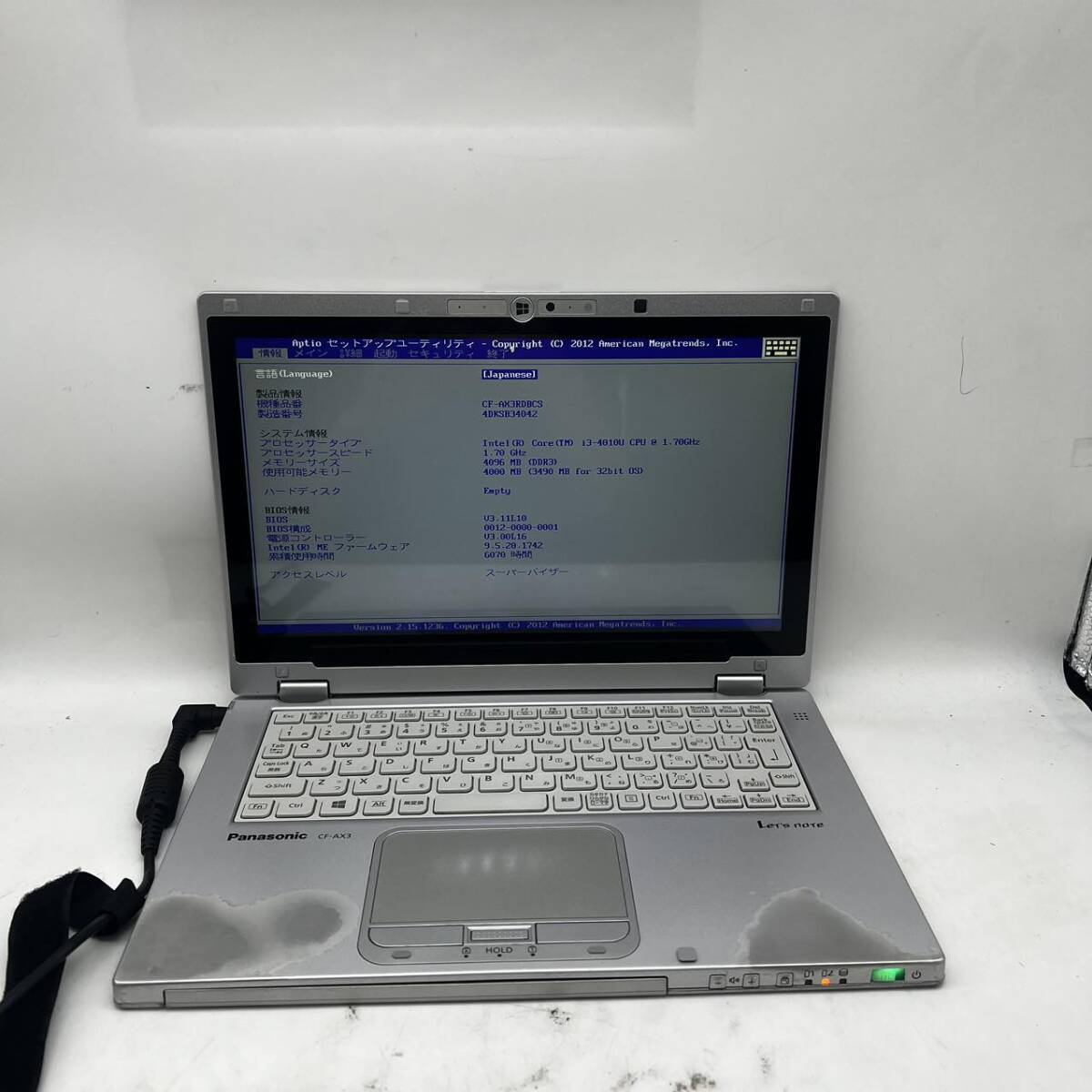 Panasonic/AX3/第4世代 Core i3-4010U/12.1インチ/A1拍卖