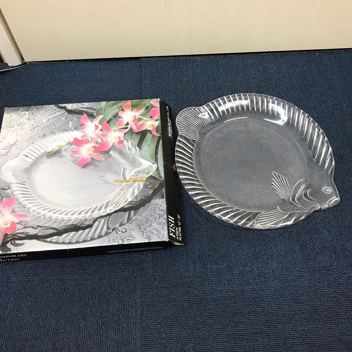 36260-43 1011Y 未使用保管品 SOGA GLASS FISH プレート拍卖