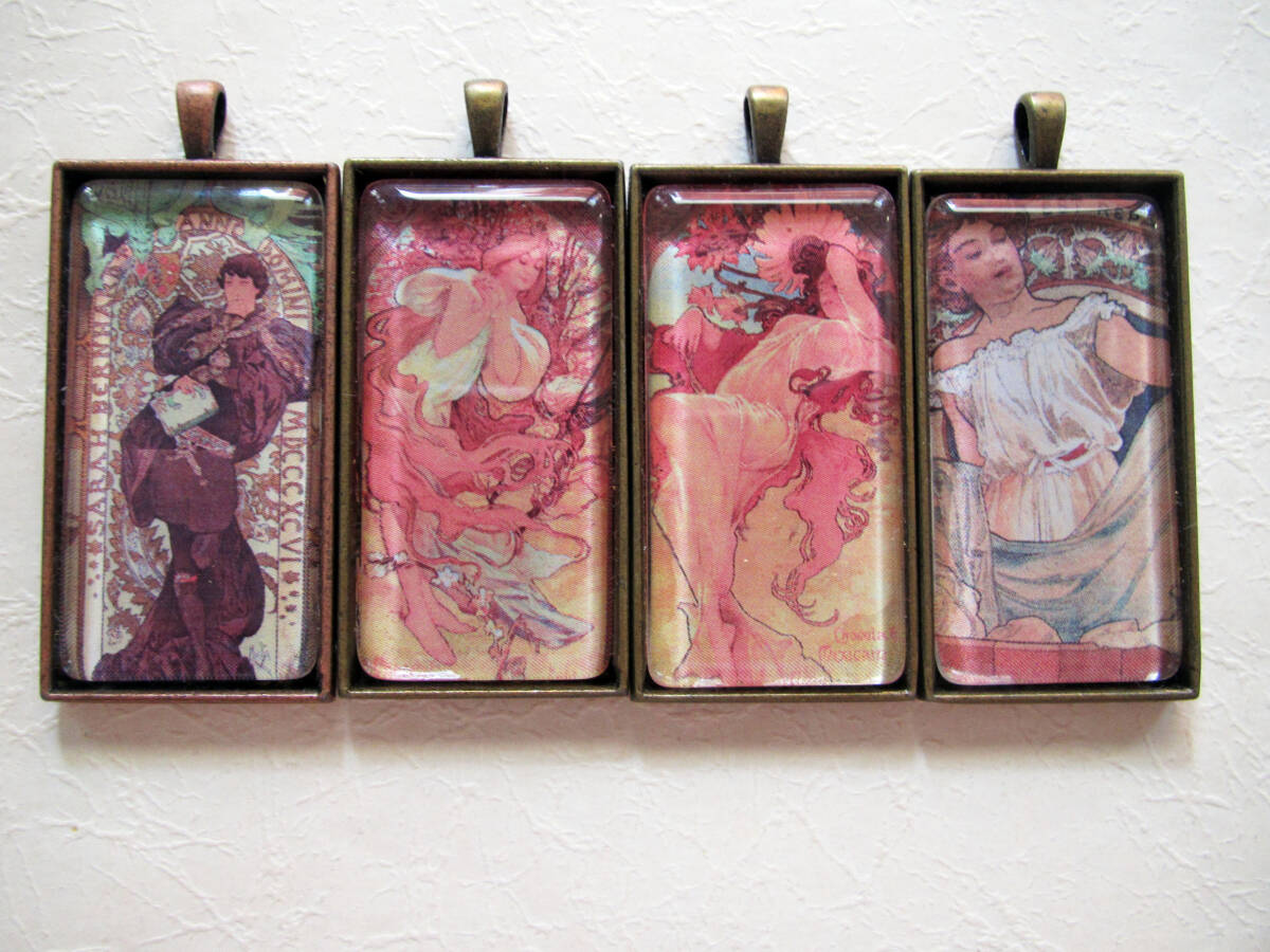 アルフォンソ・ミシャ ペンダントトップ セットA拍卖