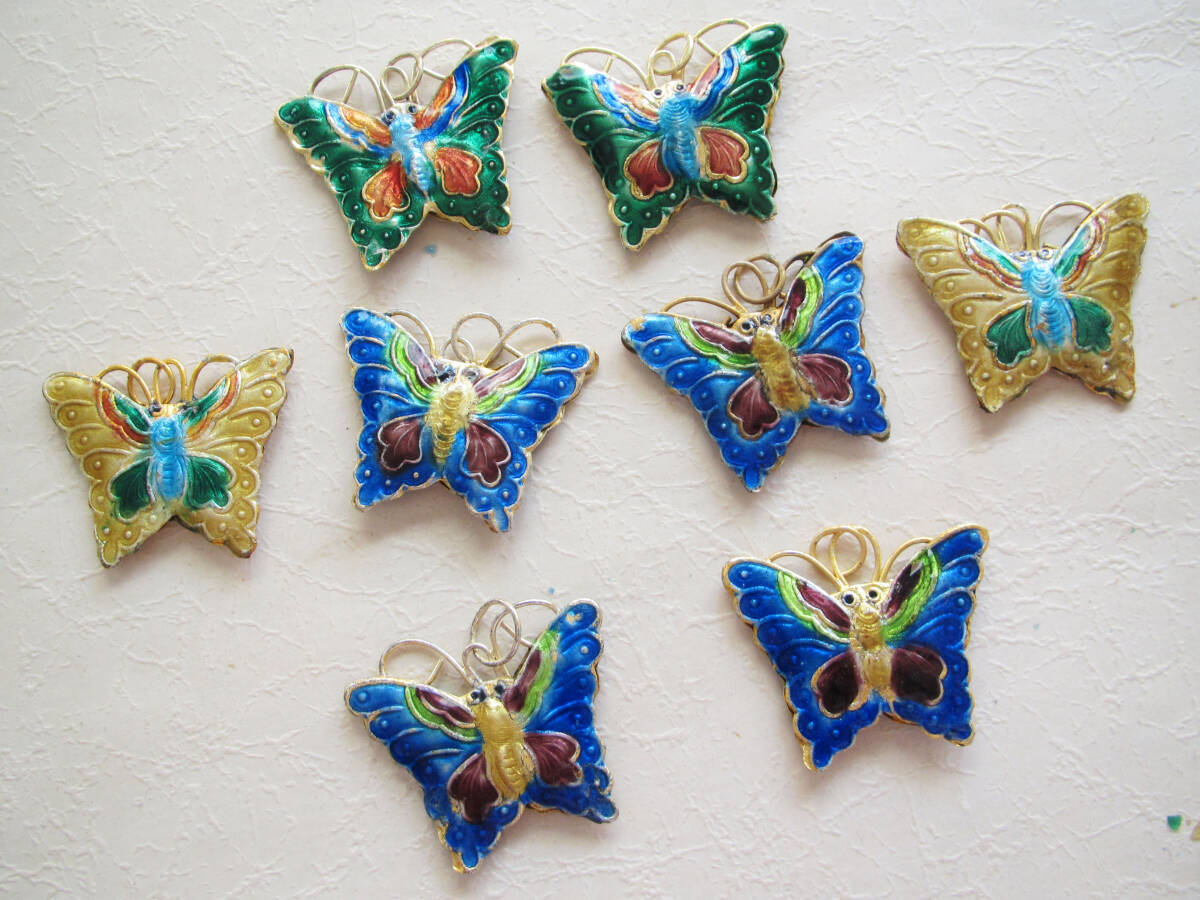 クロイゾネビーズ バタフライチャームセット拍卖