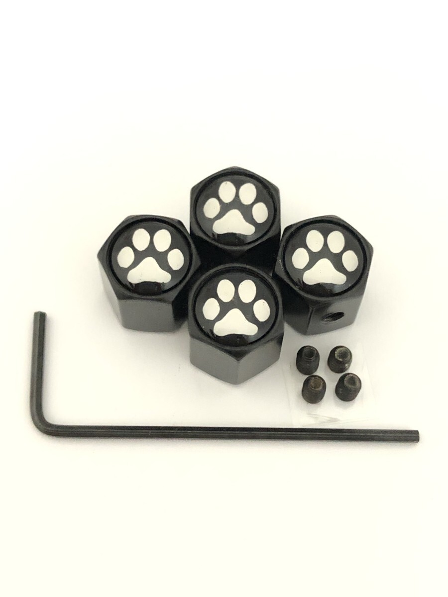 猫 犬 足跡 cat dog ホイール エア バルブキャップ 銀 レンチ イモネジ 盗難抑止 工具 ホンダ トヨタ スズキ ダイハツ ニッサン スバル B拍卖