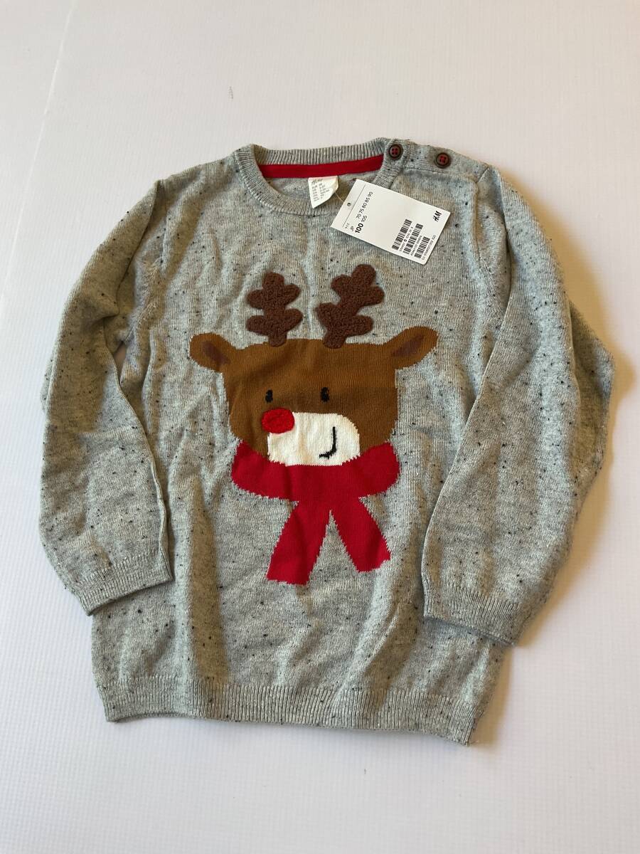 タグ付未使用品】H&M セーター サイズ 100cm 3歳 クリスマス拍卖
