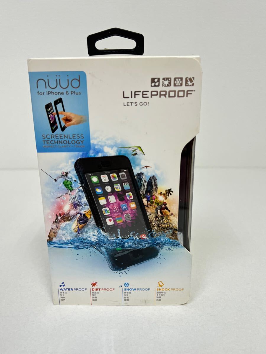 E582◆ iPhone6Plus Black ライフプルーフ LIFEPROOF nuud スマホケース 防水ケース拍卖