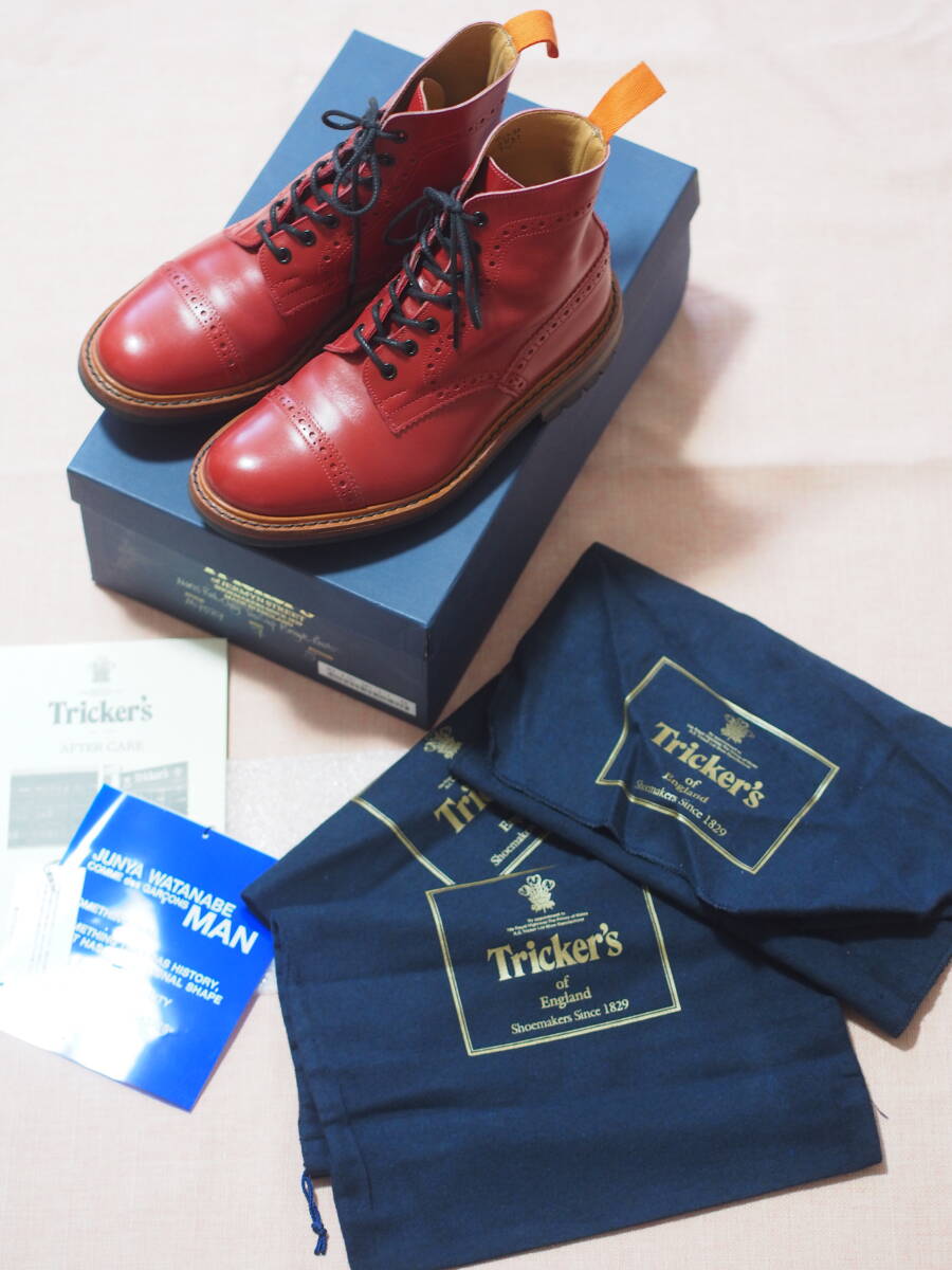 別注★レッド赤★UK7★ジュンヤマン★COMME des GARCONS JUNYA WATANABE MAN★トリッカーズTricker's★スーパーブーツM7527 拍卖