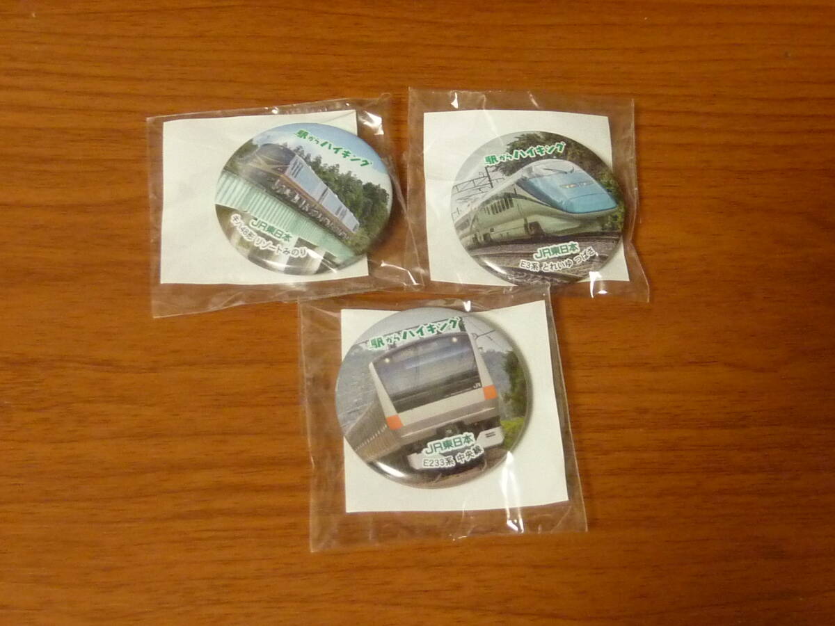 JR東日本 駅からハイキング 缶バッチ 3種 リゾートみのり とれいゆつばさ E233系 中央線拍卖