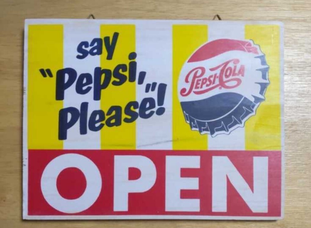 ペプシコーラ PEPSI COLA 看板 珍品 希少拍卖