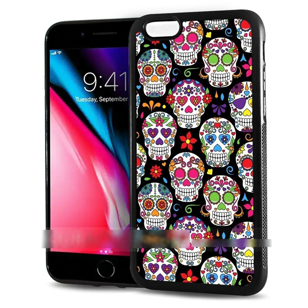 iPhone 16 Plus 16 Pro Max アイフォン プラス プロ マックス シュガー スカル ドクロ スマホケース アートケース カバー拍卖