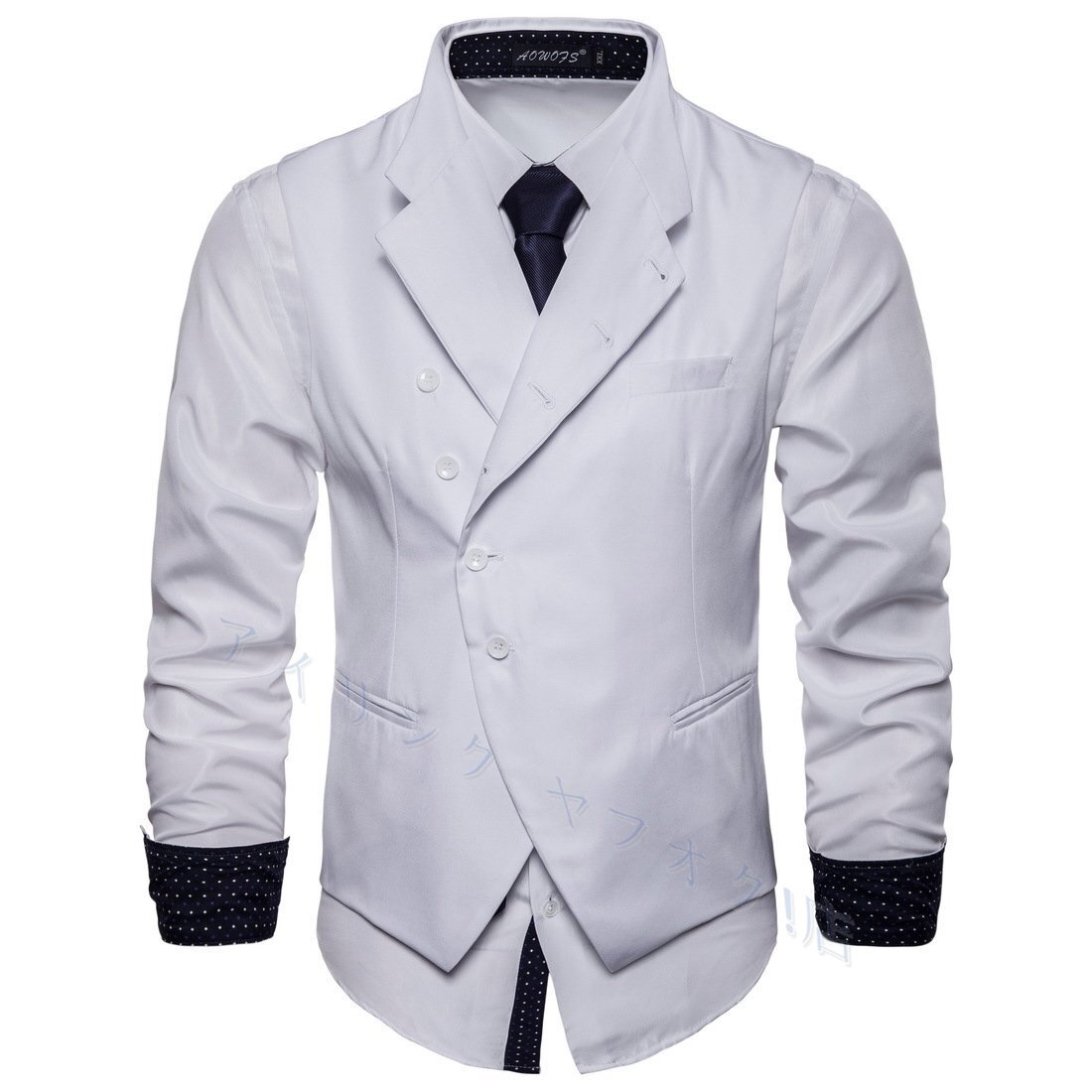 ☆新品メンズ ベスト フォーマルベスト ビジネスベスト ジレベスト カジュアル スーツベスト 大きいサイズあり 白 S~5XL拍卖