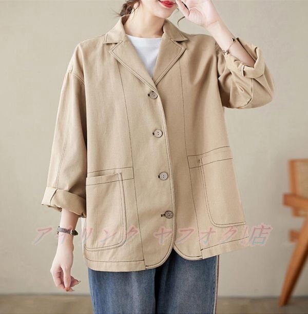 ☆新品サイズ選択可 アウター ジャケット 小顔 大きいサイズ 羽織大人 ゆったりアウトドア パーカー 長袖 ショートコート拍卖