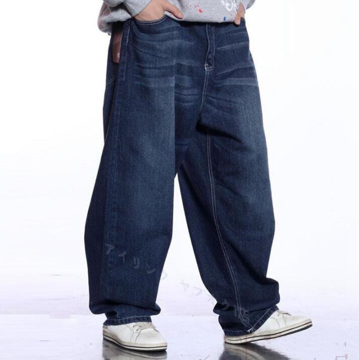 新品☆お洒落 デニムパンツ メンズ ジーンズ スケートパンツ バギーパンツ カーゴパンツ ロング 大きいサイズ有り W44拍卖