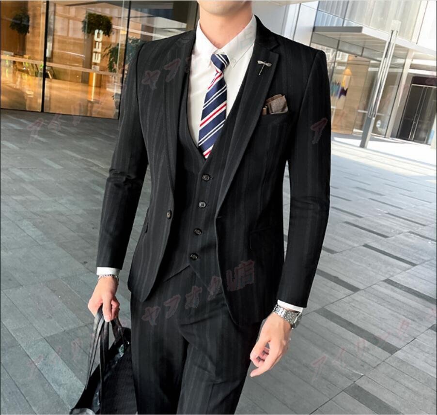 ☆新品上質スーツ メンズ スリーピース ビジネススーツ 3ピーススーツ フォーマルスーツ カジュアルスーツ 洗える 通勤 結婚式 M~5XL拍卖