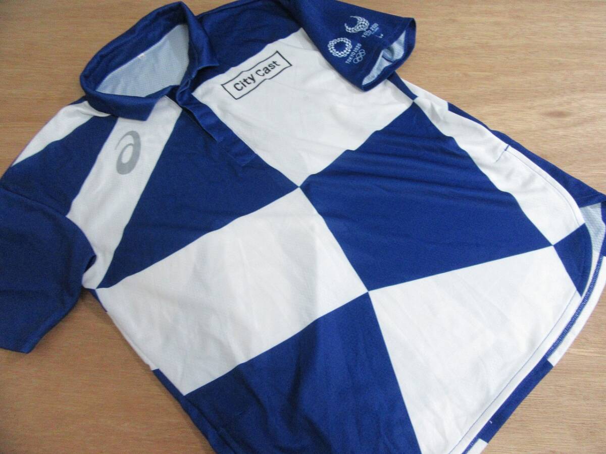 f8908n アシックス asics 東京オリンピック 2020 速乾 半袖ポロシャツ M拍卖