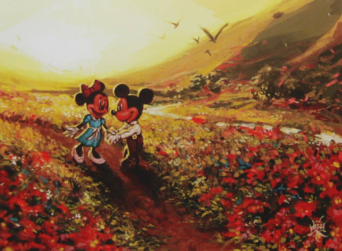 レンゾー・ゴンザレス「MICKEY AND MINNIE(MM)」、厳選、希少画集・額装画、人気作品、新品高級額 額装付、状態良好、送料無料拍卖