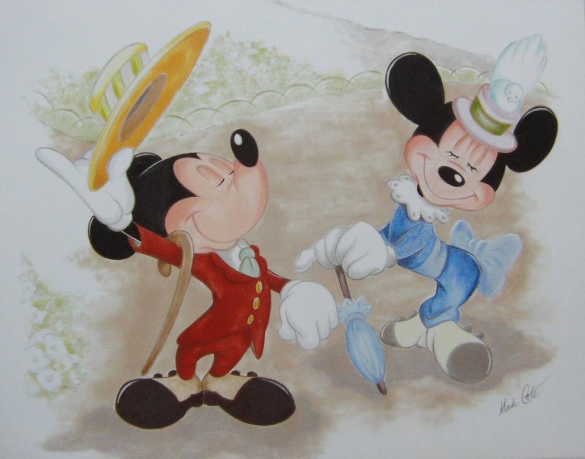 マーク・コート「SUNDAY IN THE PARK WITH MICKEY」、厳選、希少画集・額装画、人気作品、新品高級額 額装付、状態良好、送料無料拍卖
