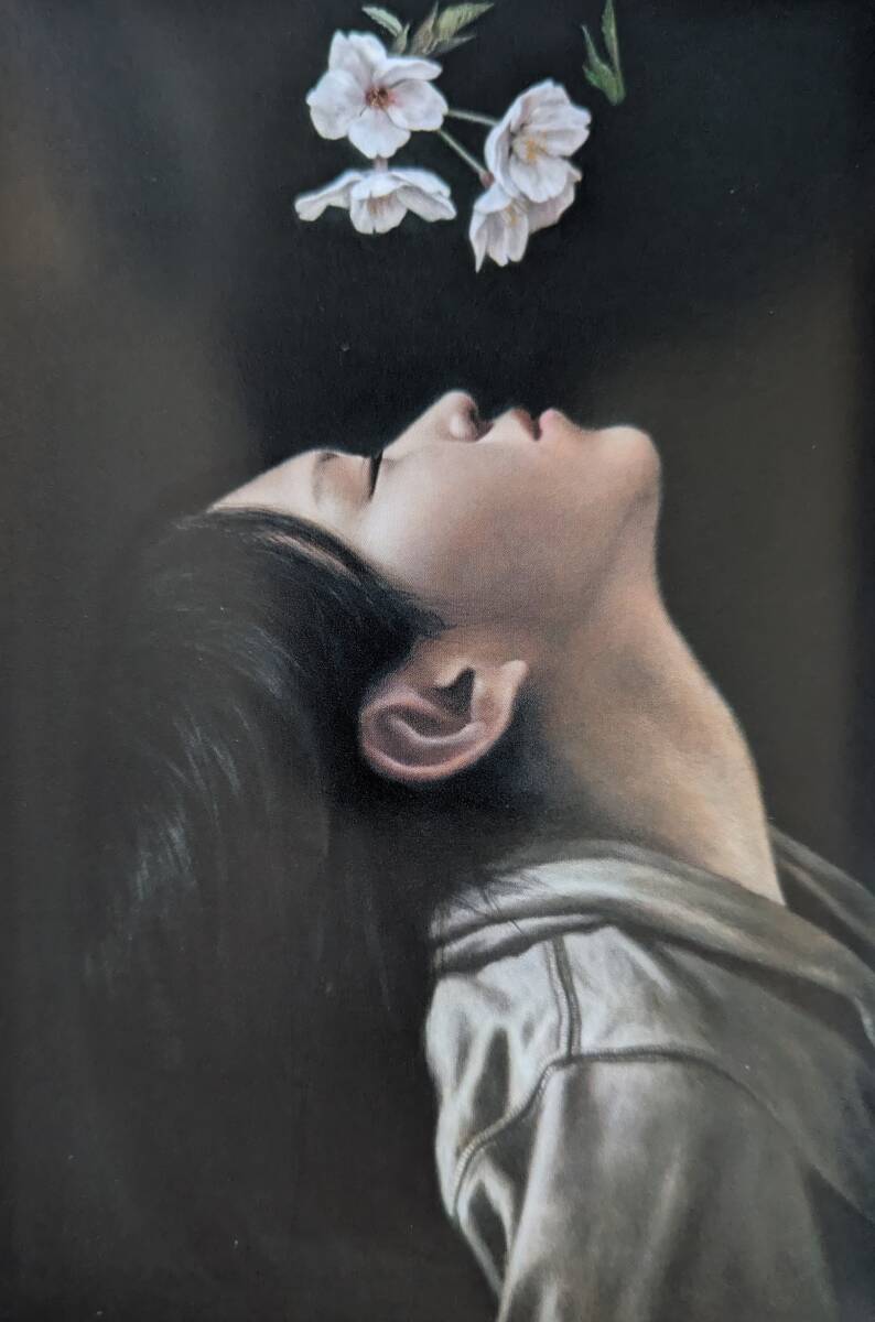 行 晃司、「芽吹き」、希少画集・額装画、日本製・新品額縁にて額装致します、状態良好、日本人画家、美人拍卖