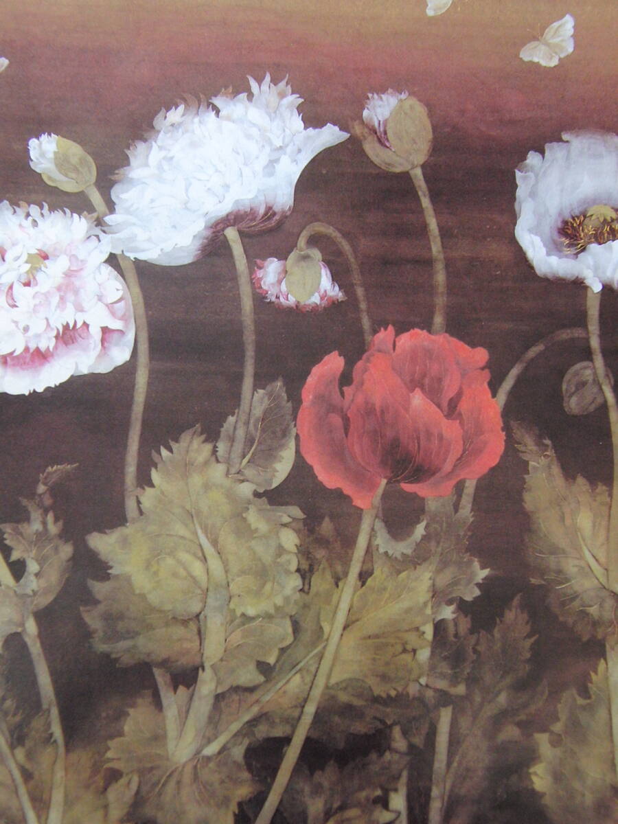 松本祐子、「遊蝶花」、希少画集・額装画、日本製・新品額縁にて額装致します、状態良好、日本人画家拍卖