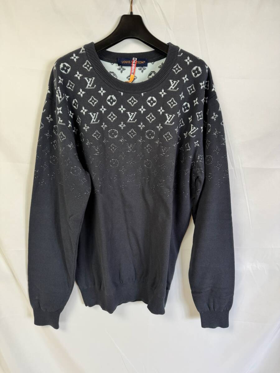 極美品◆LV ルイヴィトン RM241Q グラディエント モノグラム コットン ニットセーター サイズL 170/84A◆K060829-TH拍卖