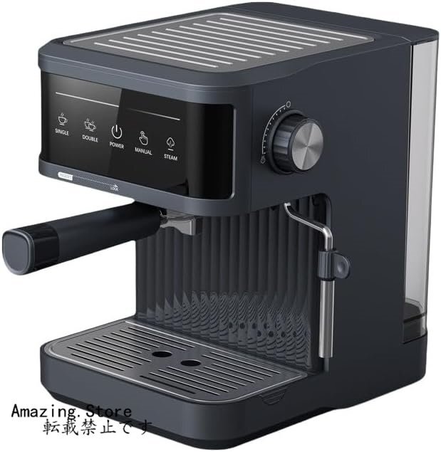 半自動コーヒーメーカーカフェばこ ブラック コーヒーマシン 家庭用半自動小型ミルクフォーム/ラテアート/スチーム拍卖