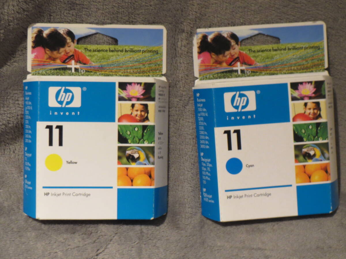 ★送料無料★デッドストック★HP ヒューレッドパッカード 純正 インクカートリッジ 11 C4836A シアン & C4838A イエロー拍卖
