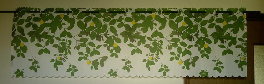 遮熱カフェカーテン幅145×丈45cmメロディ(2)グリーン79772拍卖