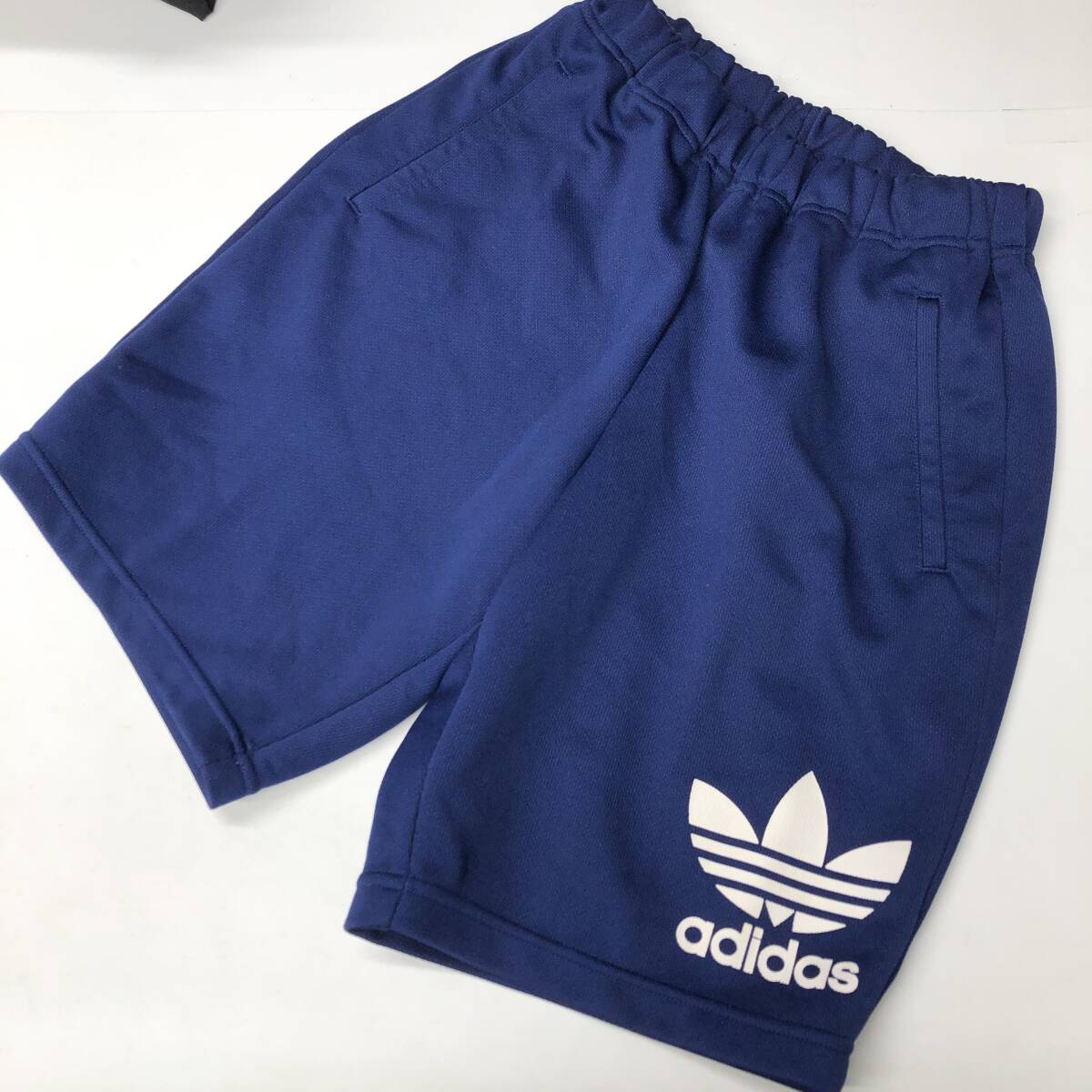 80s 90s デサントアディダス ハーフパンツ ジャージ生地 ネイビー Lサイズ ATS-333PA拍卖